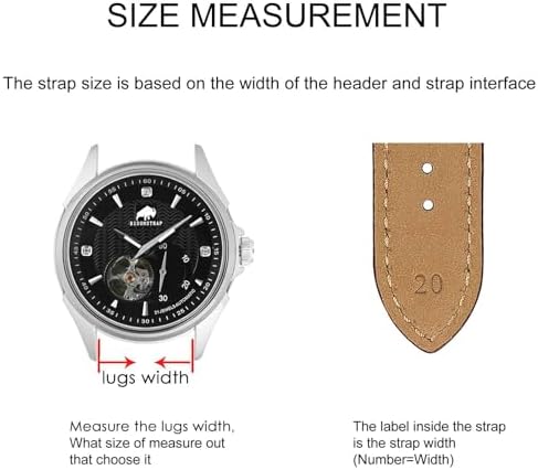 BISONSTRAP Watch Straps For Women Crocodile Pattern Leather Thin Watch Replacement Bands 8mm 10mm 12mm 14mm 16mm 18mm 20mm