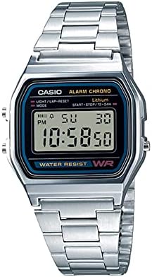 Casio A158WA Series Unisex Digital Watch Vintage WR 100 SEC Stop Watch Daily Alarm Regular Time Keeping: Hour Minute Second PM Date Day Led Light 7 Yr Battery Casio A158WA Series Unisex Digital Watch Vintage WR 100 SEC Stop Watch Daily Alarm Regular Time Keeping: Hour Minute Second PM Date Day Led Light 7 Yr Battery