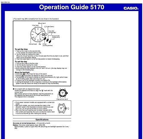 Casio FT500WC Series Men's Analog Watch 100 Meter Water Resistance LED Light Date Display Leather/Cloth Band Regular Time Keeping (HR Min SEC PM Date Day) 3 Year Battery