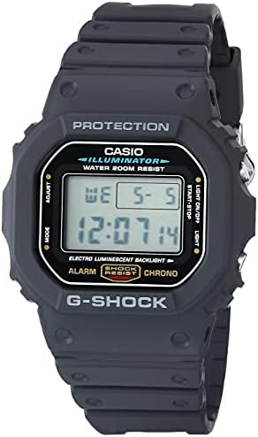 Casio (卡西欧) 男式 G-shock DW5600E-1V 耐冲击黑色树脂运动手表