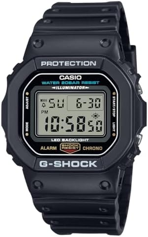 Casio (卡西欧) 男式 G-shock DW5600E-1V 耐冲击黑色树脂运动手表