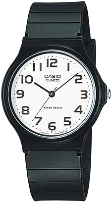 Casio MQ24 Series Quartz Analog Watch for Men Water Resistant Resin Case Resin Band Resin Glass Three Hand Analog (HR Min SEC) Classic Design 3 Year Battery