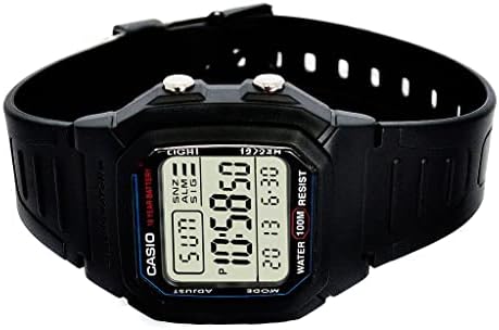 Casio W800HG Series Men’s Digital Watch 100 Meter Water Resistance Multi Function Alarm 100 SEC Stopwatch Auto Calendar Countdown Timer LED Light Dual Time 10 Year Battery