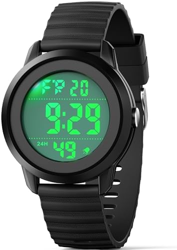 CKV Kids Watch Digital for 10-18 Boys Girls 30M Water Resistant 1.5'' Sports Wristwatch for Kids with Backlight Countdown Stopwatch Alarm