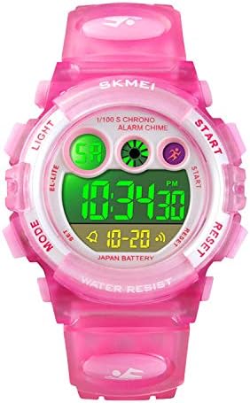 cofuo Kids Digital Sport Watch for Boys Girls Kid Waterproof Electronic Multi Function Casual Outdoor Watches 7 Colorful LED Luminous Alarm Stopwatch Wristwatch