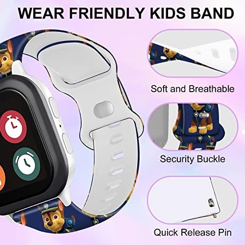 Compatible For Verizon Gizmo Watch 1/2/3 Band Repalcement Gabb Watch Bands SyncUP Kids Watch Band 20mm Cute Cartoon Pattern Soft Silicone Sport Wristbands Chic Strap For Girls Boys