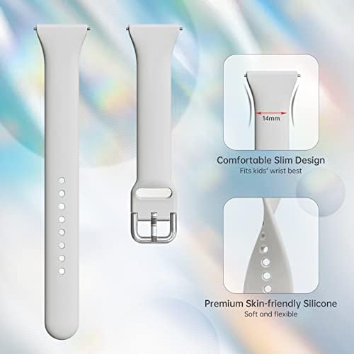 Compatible With Gizmo Watch 3/2/1 Band Replacement For Girls Boys Gabb 3/2/1 Watch Bands SyncUP Kids Watch Band Slim Narrow Premium Soft Silicone Sport Wristbands Strap (Pink/Gray/Black)