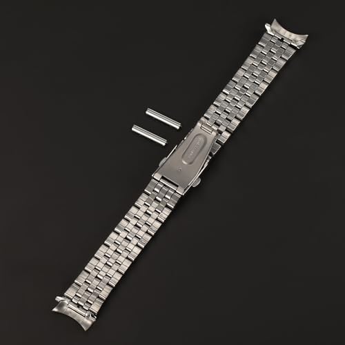 Curved+Flat End Link 18mm 19mm 20mm 21mm 22mm 24mm Jubilee Stainless Steel Metal Watch Band Strap Bracelet Fit For Rlx Skx Watch