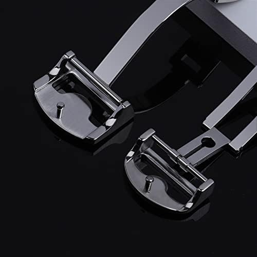 CYSUE 316L Stainless Steel 18mm Deployment Butterfly Watch Buckle For IWC Big Pilot Spitfire Leather Watchband Strap Folding Clasp