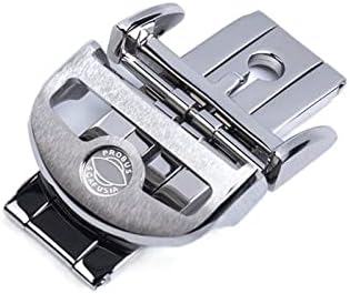 CYSUE 316L Stainless Steel 18mm Deployment Butterfly Watch Buckle For IWC Big Pilot Spitfire Leather Watchband Strap Folding Clasp