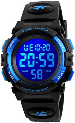 Dayllon Kids Digital Watch Boys Outdoor Sports 50M Waterproof Girls Watches Alarm Clock 12/24 H Stopwatch Calendar for Ages 3-15 Boy Girl Wristwatch Kids Gift