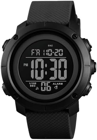 Digital Watch Sports Waterproof Military Back Light Small Watch for Men Black 1426