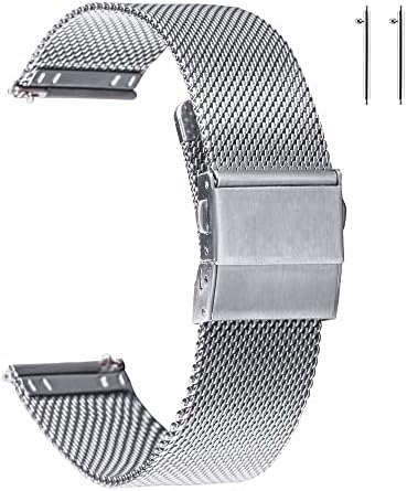 EACHE Stainless Steel Mesh Watch Band for Men Women Quick Release Mesh Watch Straps 12mm 14mm 16mm 18mm 20mm 22mm