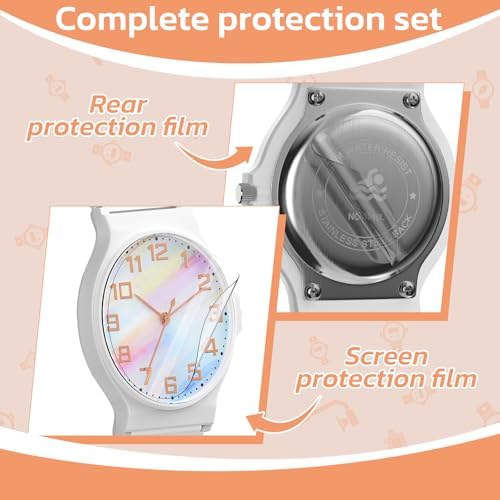 Edillas Kids Watch Analog For Girls Boys 50M Waterproof Children Quartz SquareWristwatches For Kids Students With Soft Silicone Strap Easy To Read Learn Time Presents