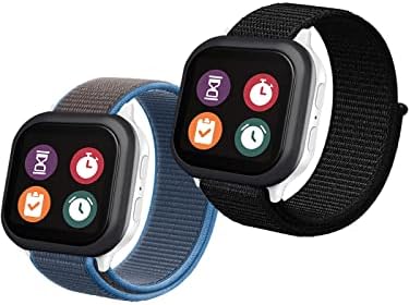 Fit Length 2 3 5 Pack Watch Bands Compatible with AT&T amiGO Jr Watch/Gizmo Watch 3 2 1/Gabb Watch 3 2 1: Hook&Loop Easy to Use(Surf-blue Black)
