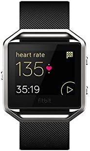 Fitbit Blaze Smart Fitness Watch Time Display Black Silver Large (6.7 - 8.1 Inch)