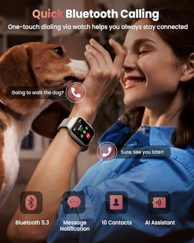 Fitness Smart Watches For Women Men: Smart Watch For IPhone&Android Bluetooth Call With 24/7 SpO2 Sleep Heart Rate Monitor IP68 Fitness Tracker With 120+Sport Reloj Inteligente 30 Day Life 2 Bands