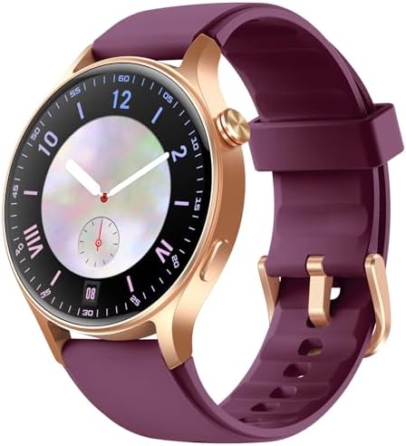 Fitpolo Smart Watch for Women 1.3" AMOLED Touchscreen Fitness Tracker Make/Answer Calls Heart Rate SpO2 Monitor IP68 Waterproof Sleep Activity Tracking Smartwatch for Android Phones iPhone (Purple)