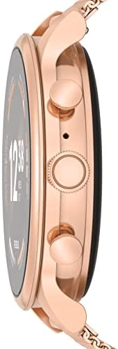 Fossil Women's Gen 6 42mm Stainless Steel Mesh Touchscreen Smart Watch Color: Rose Gold (Model: FTW6082V/FTW6082R)