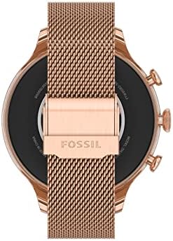 Fossil Women's Gen 6 42mm Stainless Steel Mesh Touchscreen Smart Watch Color: Rose Gold (Model: FTW6082V/FTW6082R)