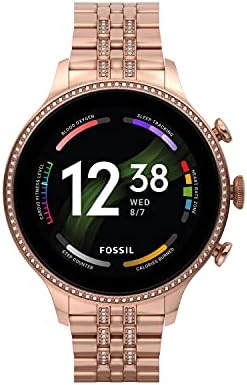 Fossil Women's Gen 6 42mm Stainless Steel Touchscreen Smart Watch Color: Rose Gold (Model: FTW6077V/FTW6077R)