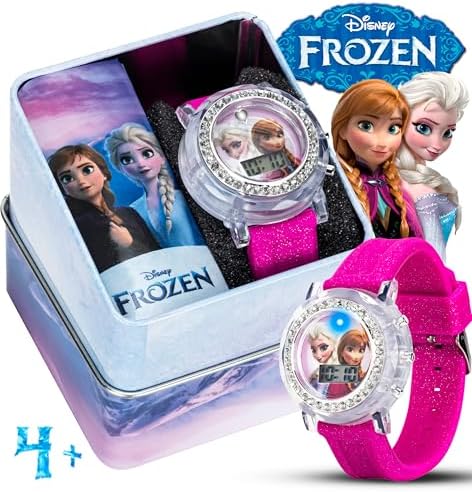 Frozen Elsa And Anna LCD Watch With Silicone Band
