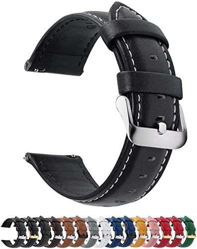 Fullmosa Watch Band Quick Release Leather Watch Strap for Men Women Replacement Bands Width 14mm 16mm 18mm 19mm 20mm 21mm 22mm 24mm