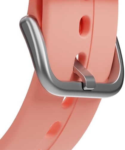 Gabb Watch Style Band - Kids Watch Band Replacement Flexible Waterproof Soft Silicone For All Watches Easily Adjustable Sweatproof And High-Performance Silicone (Peachy Pink)