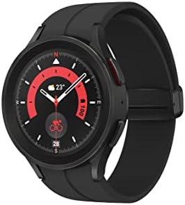 三星 Galaxy Watch 5 Pro 45 毫米蓝牙智能手表 带身体、健康、健身和睡眠追踪器 黑色(续订)