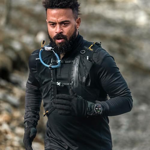 Garmin 佳明 Fënix® 8 – 51毫米太阳能蓝宝石高级多运动 GPS 智能手表 电池寿命持久 潜水等级 内置 LED 手电筒 碳灰色 DLC 钛合金 带卵石灰色表带