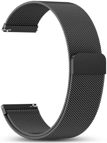 GEAK 18mm 20mm 22mm Metal Watch Band Compatible with Garmin Vivoactive 5 Watch Bands Vivoactive 6/3/Venu 3S/2S Quick Release Stainless Steel Milanese Loop Mesh Strap for Venu 3/Venu 2 Men Women