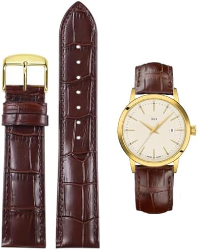 Genuine Leather Watch Bands Quick Release Italian Alligator Grain Calfskin Genuine Leather Business Casual Universal Watch Strap Replacement Band Strap for Men Women