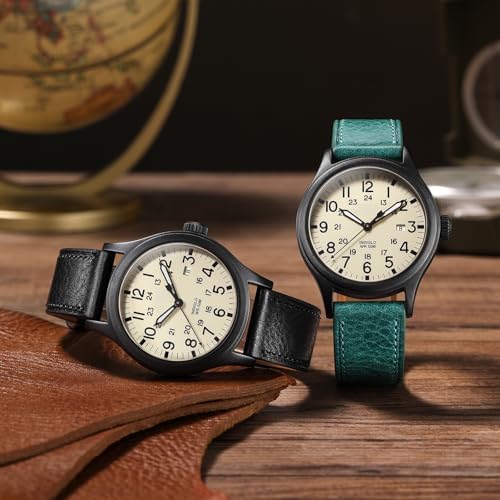 Getalia Italian Leather Watch Band Tuscany Natural Vegetable-Tanned Full Grain Genuine Leather 18mm 19mm 20mm 21mm 22mm Quick Release Replacement Watch Straps For Men And Women Thin And Soft