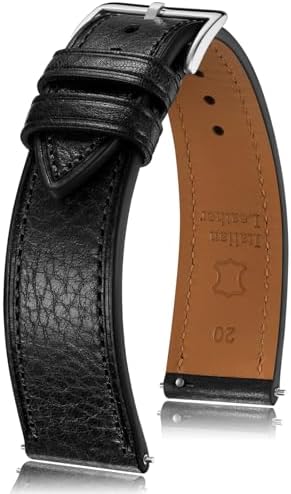 Getalia Italian leather Watch Band Tuscany Natural Vegetable-Tanned Full Grain Genuine Leather 18mm 19mm 20mm 21mm 22mm Quick Release Replacement Watch Straps for Men and Women Thin and Soft