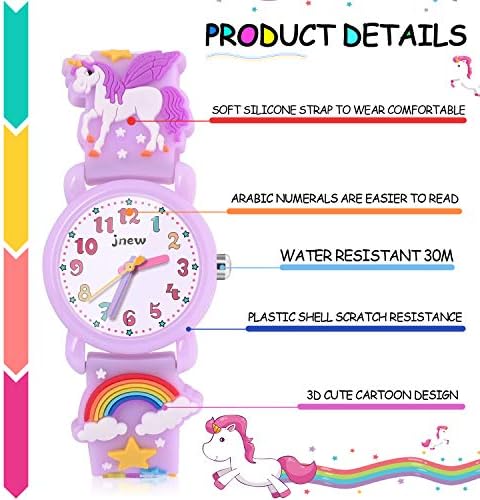 Girls Watch - 3D Cartoon Waterproof Toddler Watch Gifts For Girls Age 2-8 Toys For 3 4 5 6 7 Year Old Girls - Kids Gifts