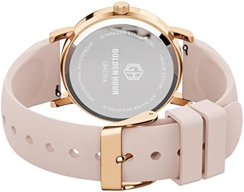 GOLDEN HOUR Waterproof Nurse Watch For Medical Professionals Students Women Men - Military Time Luminouse Easy Read Dial 24 Hour With Second Hand Colorful Silicone Band