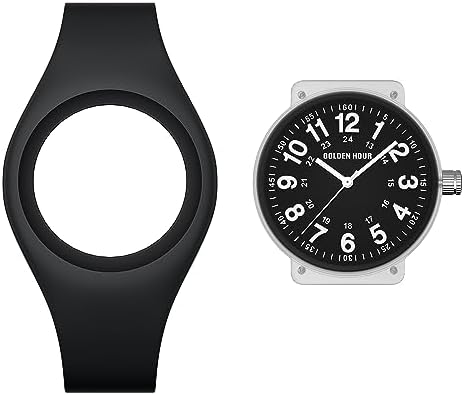 GOLDEN HOUR Waterproof Sports Analog Unisex Watches For Nurse Medical Professionals Students - Military Time Glowing Easy To Read Dial Jelly Silicone Strap