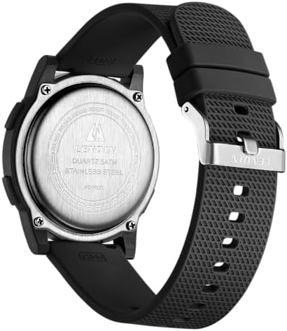 HANPOSH Mens Digital Watch Ultra Thin Minimalist Sports Waterproof Outdoor LED Screen Large Face Wrist Watches For Men With Back Light Alarm Date Stopwatch