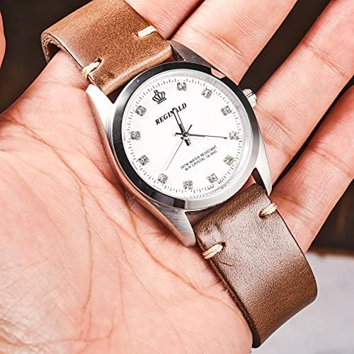 Hemsut H Leather Watch Bands For Men Horween Quick Release Leather Watch Strap Vintage Watch Replacement Wrap Of 18mm 20mm 22mm