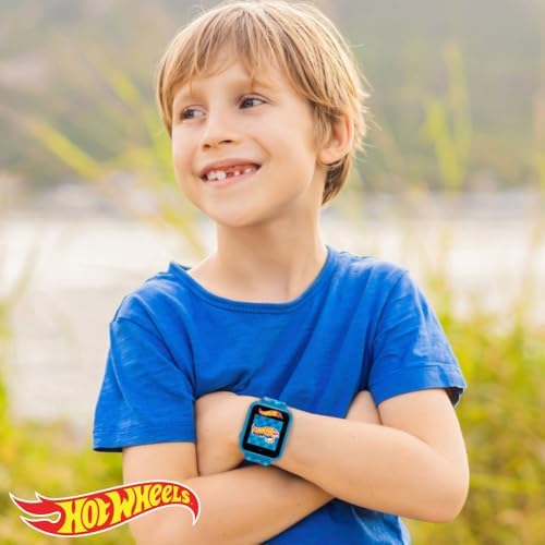 Hot Wheels Interactive Kids Smartwatch – Touchscreen Watch With Camera Games Voice Recorder Step Tracker Alarm & Timer – Racing-Inspired Design USB Rechargeable – Fits Wrists 5.5" To 8"