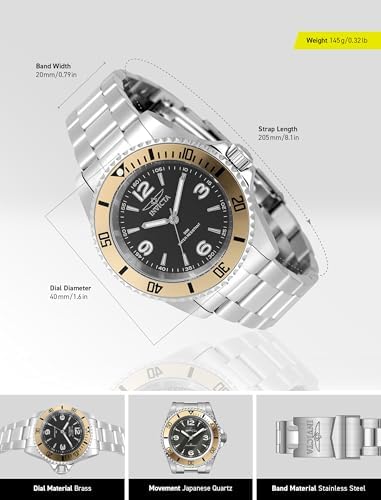 Invicta Mens Watch Stainless Steel 40mm