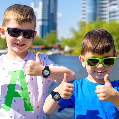Kids Digital Watch For Boys Girls Waterproof LED Colorful Lights Sports Watch Suitable For 5-17 Years Old Teenagers (with Gift Box)