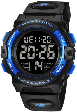 Kids Watch Boys Watch for 3-15 Year Old Boys Digital Sport Outdoor Multifunctional Chronograph LED 50 M Waterproof Alarm Calendar Analog Watch for Children with Silicone Band Kids Gift