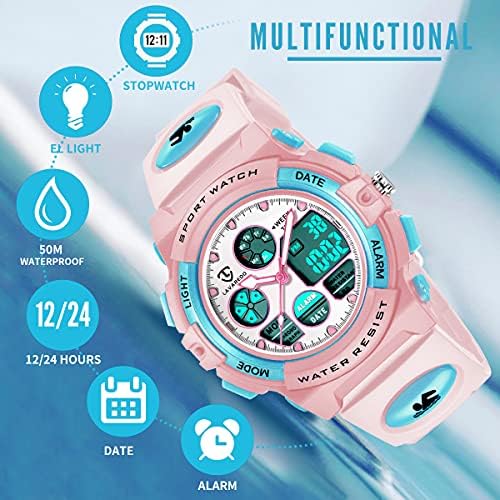 Kids Watch For Boys And Girls Ages 5-15 Analog Digital Waterproof With Alarm Clock Stopwatch Birthday And Christmas Gifts
