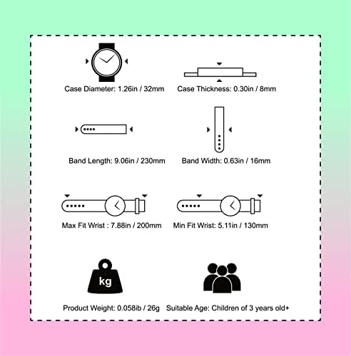 Kids Watch For Girls And Boys For Children's Toddler Learning Time And Easy To Read Time Analog Watch For Boys And Girls Ages3~11