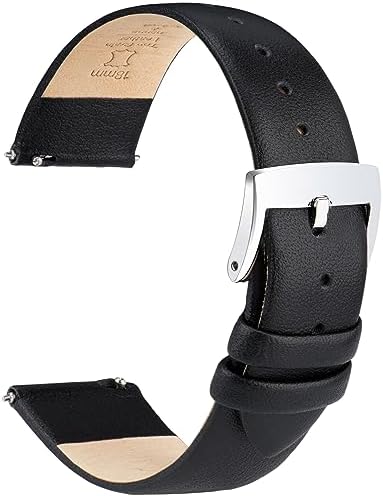 Leather Watch Bands Quick Release Watch Straps Elegant & Ultra-Soft Top Grain Leather Watch Band for Women Men Choice of Color & Width - 12mm 14mm 16mm 18mm 20mm 22mm for Watch & Smartwatch
