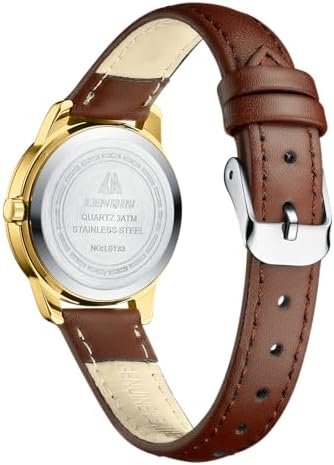 LN LENQIN Ladies Watches Analog Quartz Watch For Women Waterproof Women's Wrist Watches Easy Reader Womens Watch With Leather Strap