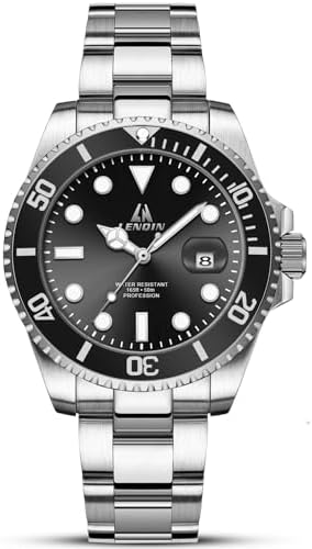 LN LENQIN Mens Watches Stainless Steel Waterproof Analog Quartz Watch for Men with Date Luminous Fashion Wristwatch