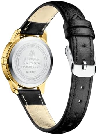 LN LENQIN Womens Watch Analog Quartz Waterproof Ladies Watches For Women With Leather Strap Luminous Easy Reader Dial