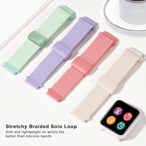 Magnetic Braided Band Compatible With Cosmo JrTrack 5/4/3/2 SE/2/JrTrack & Gizmo Adventrue 3 3 2 1/Gabb 3e 3 2 1/SyncUP Watch 2 1 2 Pack Soft Breathable Strap Easy Buckle For Small Wrist